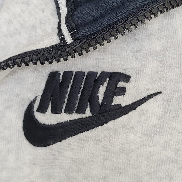 NIKE Fleece Track Jacket Women Medium 20x19 Ringer Crop Baggy - Picture 15 of 16